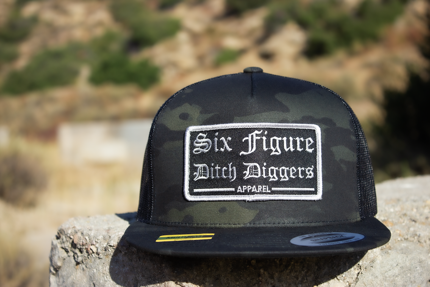 Multicam Camouflage Flat Bill Trucker Hat