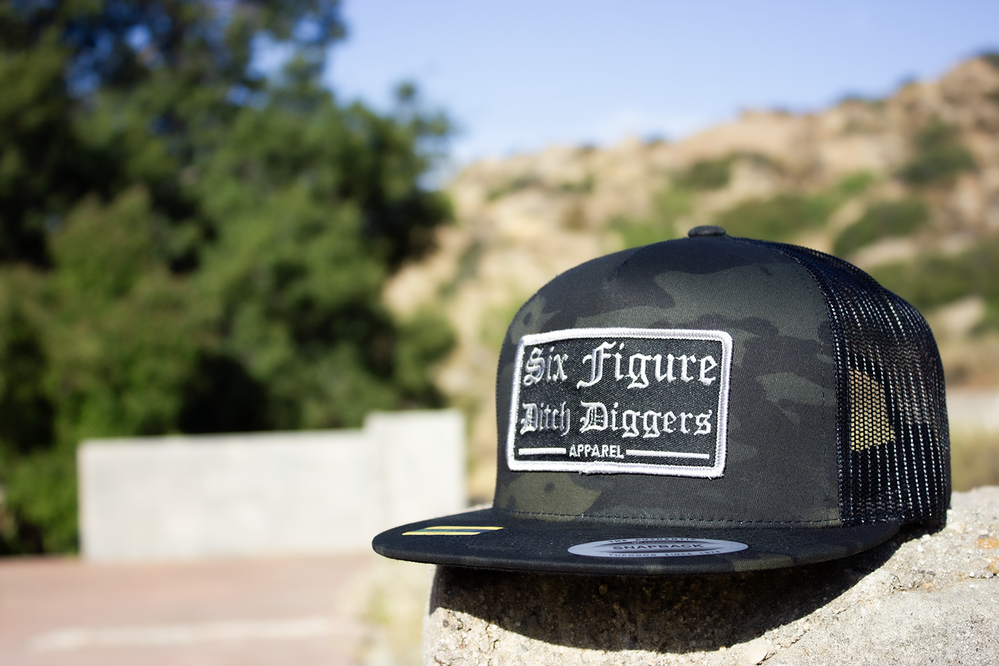 Multicam Camouflage Flat Bill Trucker Hat