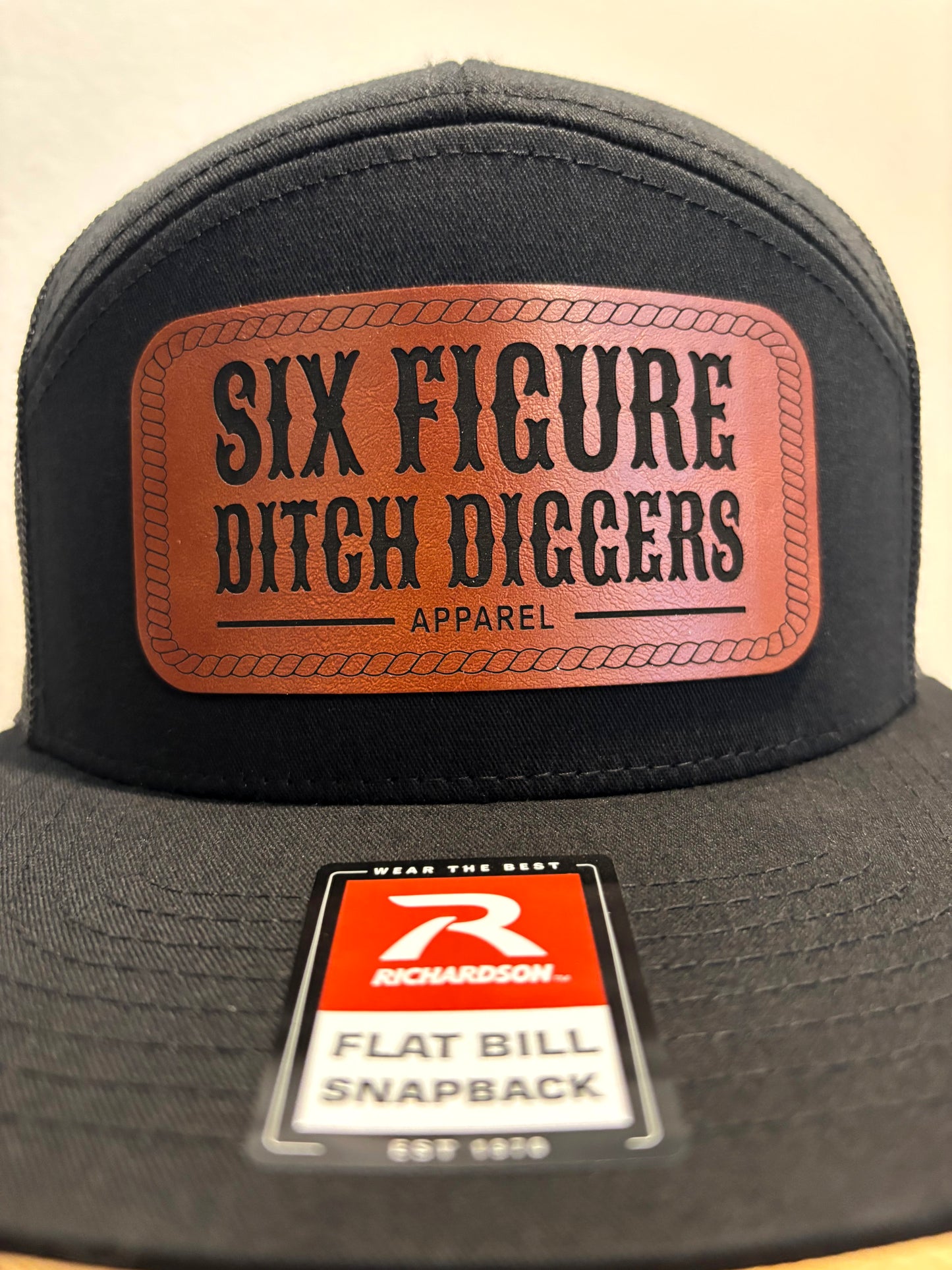 Embossed Leather Patch Hat