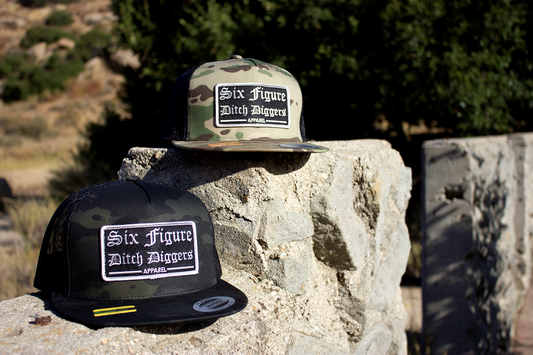 Multicam Camouflage Flat Bill Trucker Hat