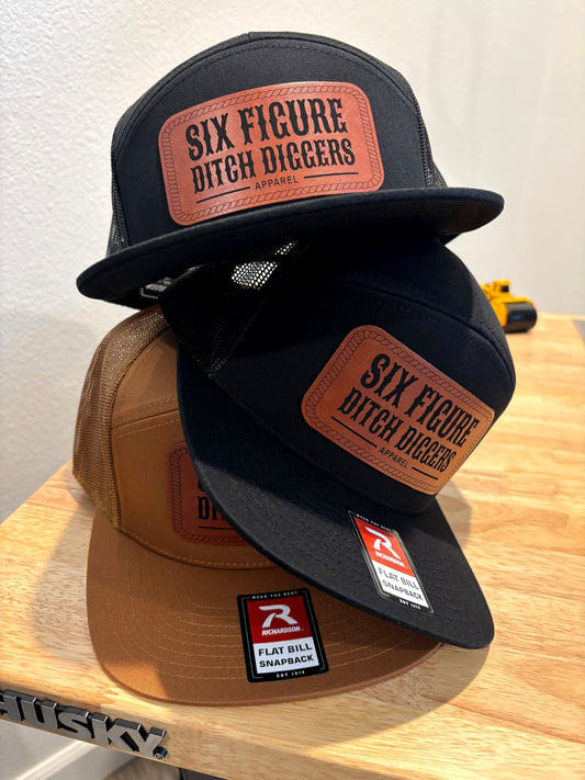 Embossed Leather Patch Hat